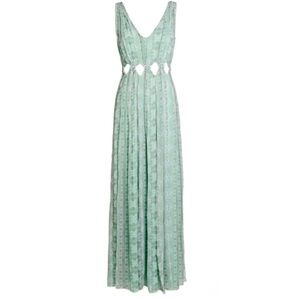 INTERMIX Elisa 100% Silk Paisley Maxi Dress‎ size 14